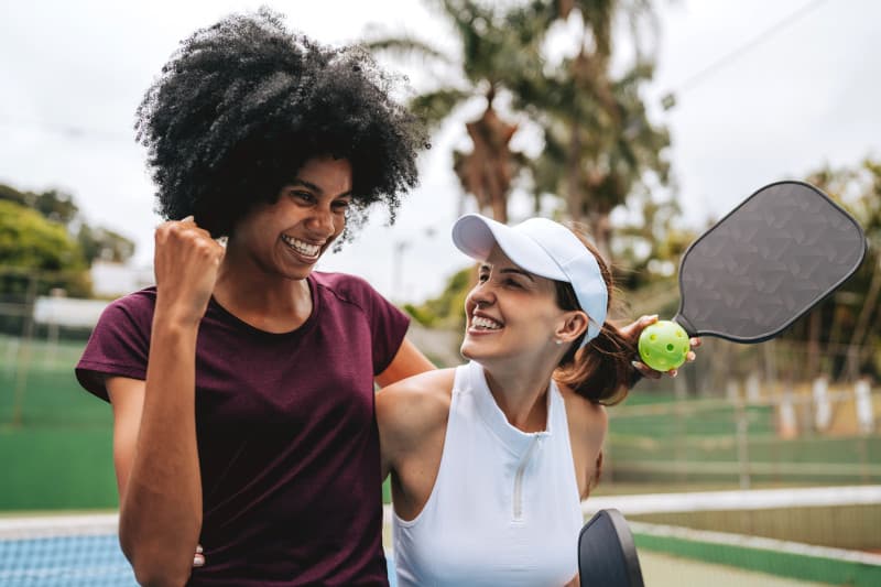 Pickleball players