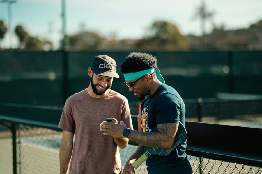 Pickleball players